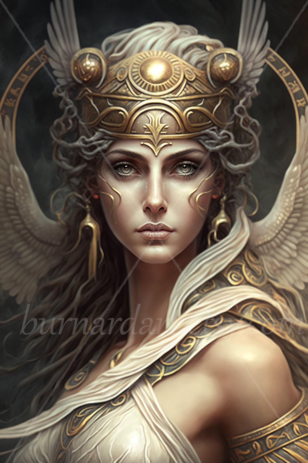 Athena Digital Download Goddess of Wisdom, Warfare, and Handicraft Greek  Mythology AI Art Print Printable Image Stock Photo PNG 