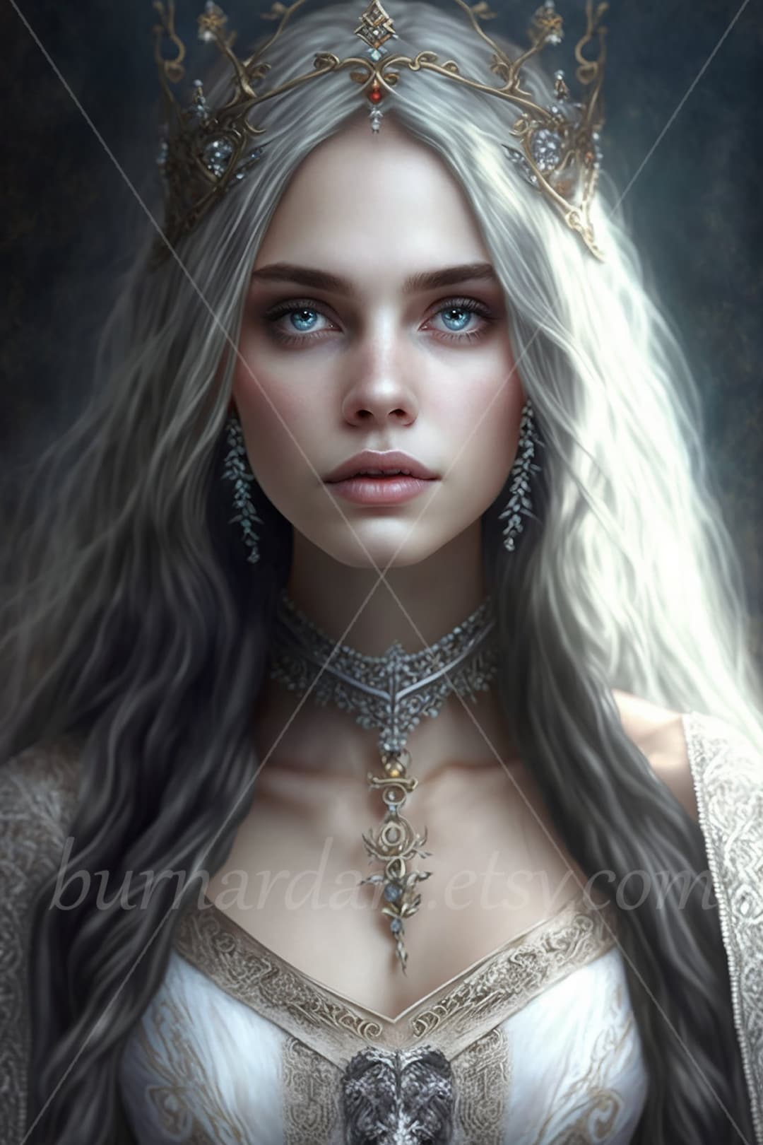 Medieval Princess Digital Download Middle Ages Monarch Royalty Fantasy