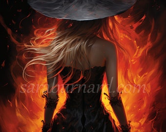 Anime Fire Witch Poster for Sale by EandPArt