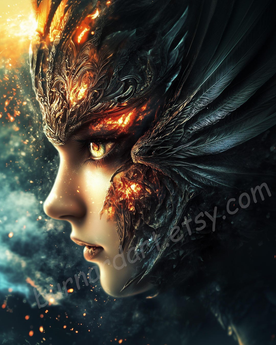 Angels and Demons Digital Download - Mythical Dark Fantasy Portrait ...