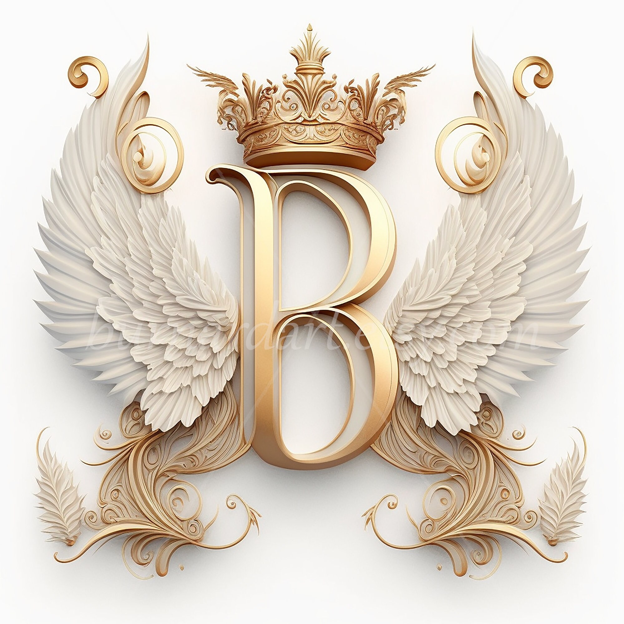 Letter B Tattoos With Crown