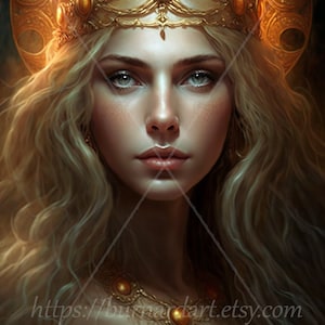 Afrodita Descarga digital - Diosa del amor y la belleza - Mitología griega - AI Art Print Imagen imprimible foto de stock PNG