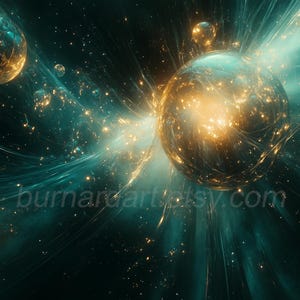 Quantum Entanglement / Theory / Mechanics - AI Art Digital Download JPG - Printable - Wallpaper - Image