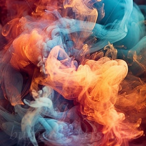 Digitaler Download - Spirituelle Reinigung - Räuchersalbei Kräuter Blumen - Heiliger Rauch - AI Kunstdruck druckbares Poster Bild Foto PNG