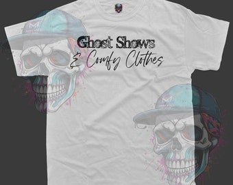 Archivo digital PNG de espectáculos de fantasmas y ropa cómoda para sublimación DTF DTG
