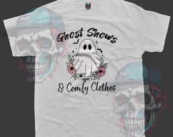 Espectáculos de fantasmas y ropa cómoda PNG Descarga digital DTF Archivo de impresión DTG