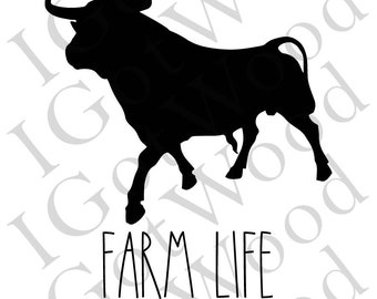 Farm Life Bull SVG