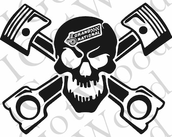 Cráneo Gran Calcomanía Nacional SVG