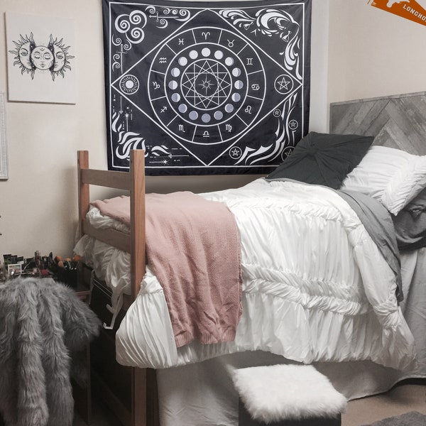 Słońce, Księżyc i Zodiak, gobelin Tarota (51 cali na 59 cali)