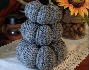 Stackable Handmade Pumpkins (Grey)