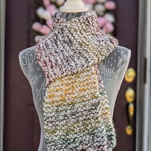 Rainbow Handmade Knit Scarf image 2