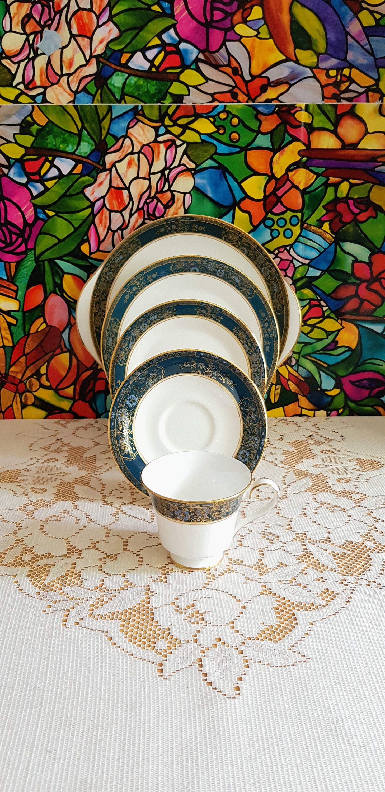 Vintage Royal Doulton Carlyle Tea Set Tea Cups Saucers Etsy