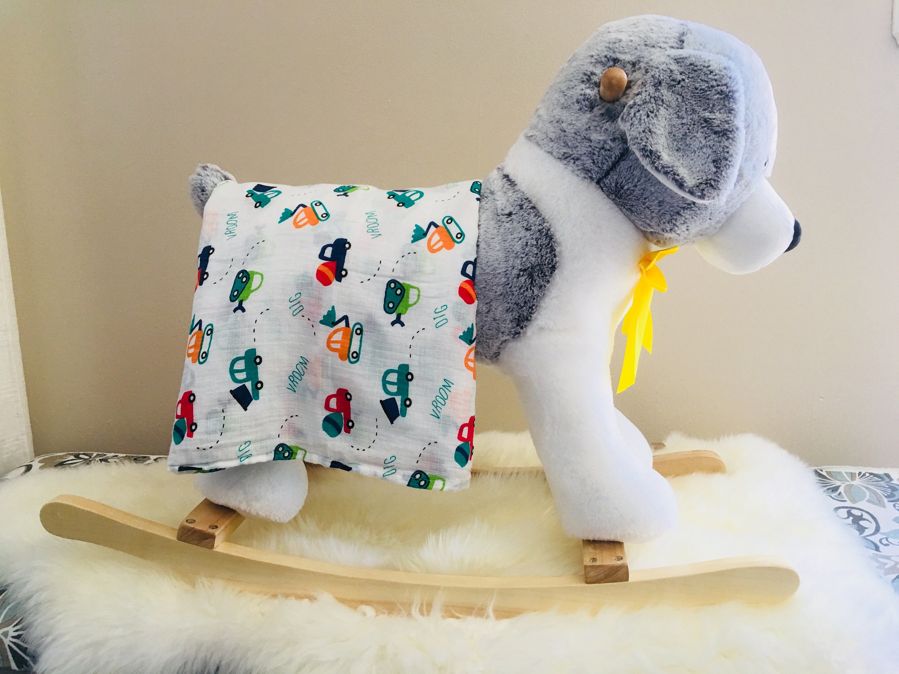 Cars and Trucks Muslin Baby Blanket - Etsy