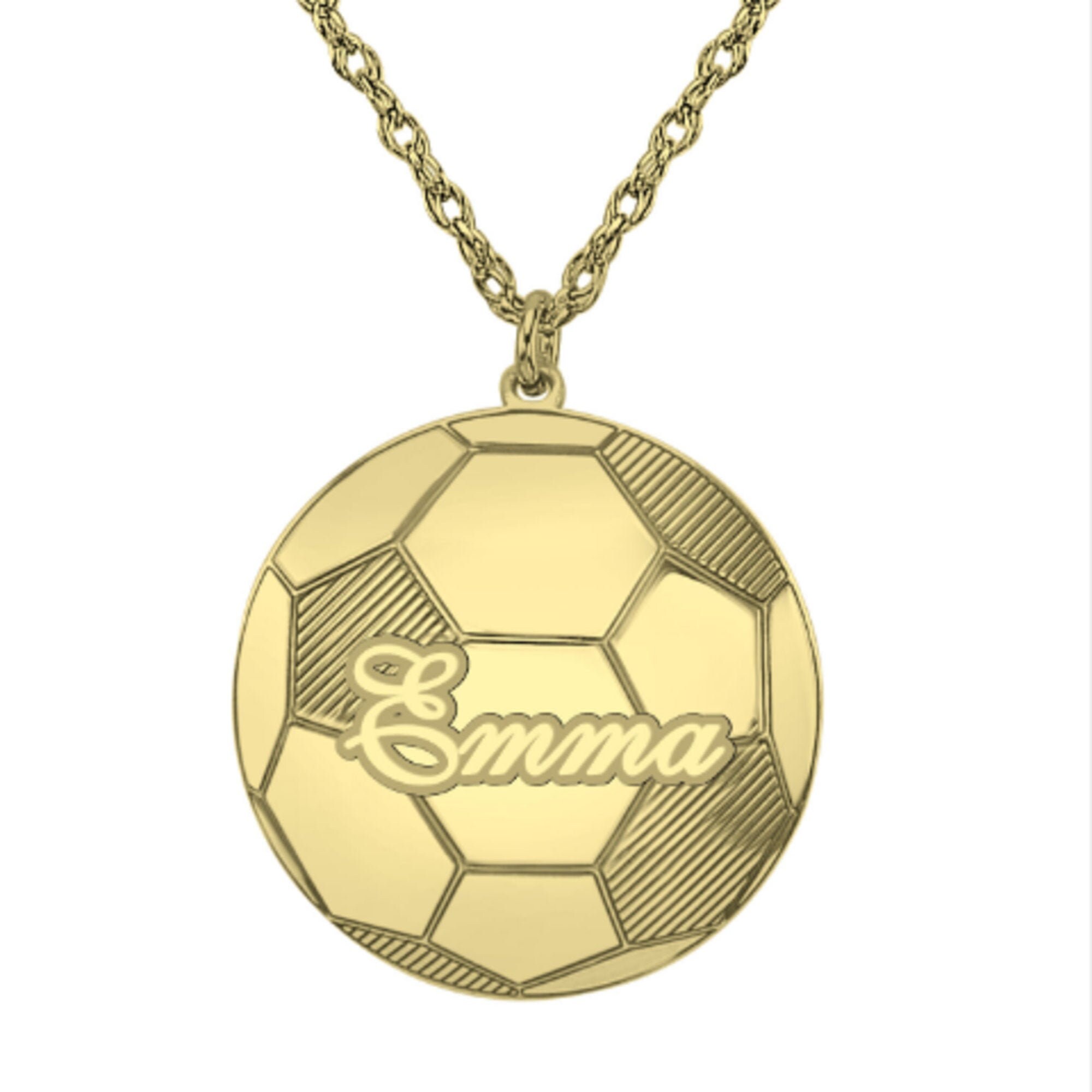 New Hot Enamel Jewelry Stainless Steel Soccer Necklace Gold Color Football Charm Pendants Colar