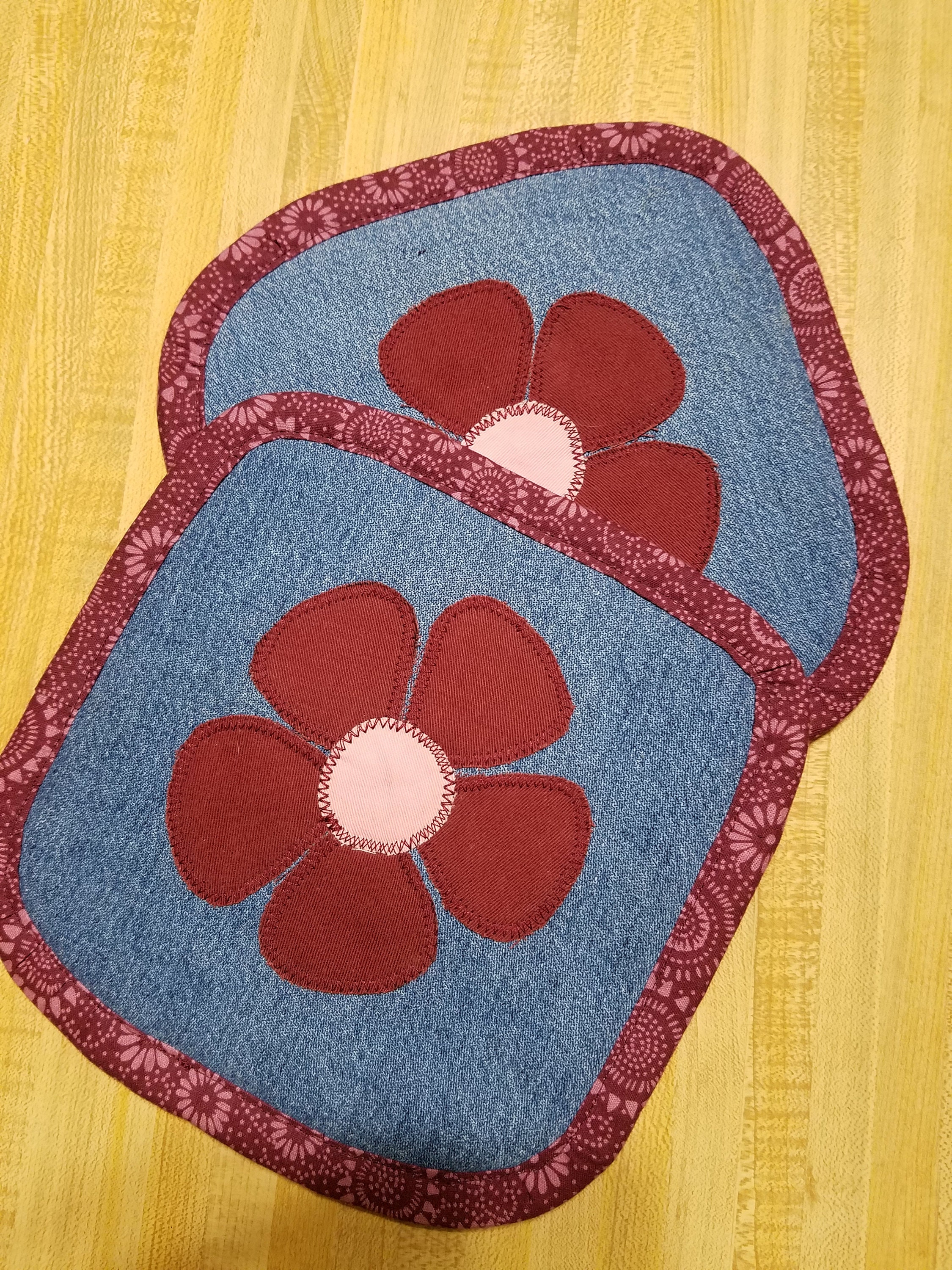 Denim Pot Holders Etsy