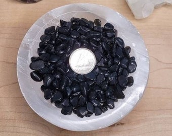 Tiny tumbled Black Obsidian chips 10g/20g/30g/40g