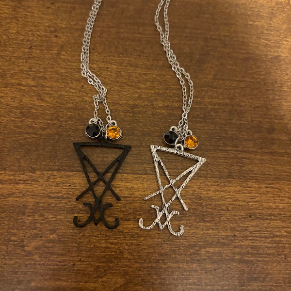 Lucifer Sigil Crystal Necklace