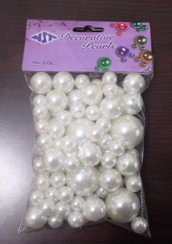 1 Decorative White Loose Pearls For Wedding Baby Shower Etsy