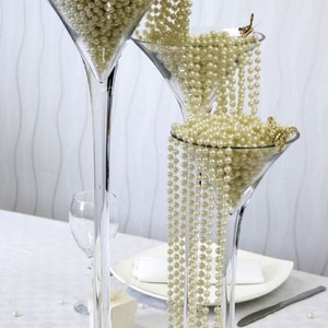 6,25 jarda, 6 mm, sznur pereł w kolorze kości słoniowej do dekoracji baby shower/ślubu (3 rolki)