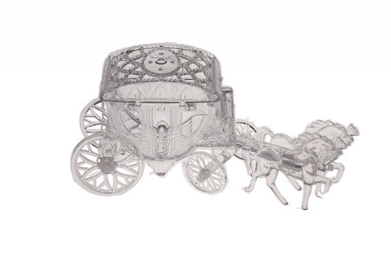 1 Clear Carriage Wedding Favor Party Decorations Cake Topper Etsy