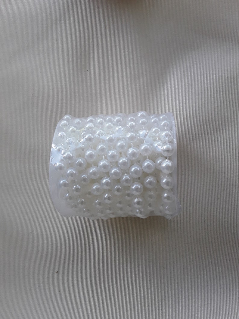 6.25 Yard 6mm White/ivory String of Pearl for Baby Shower/wedding Decor ...