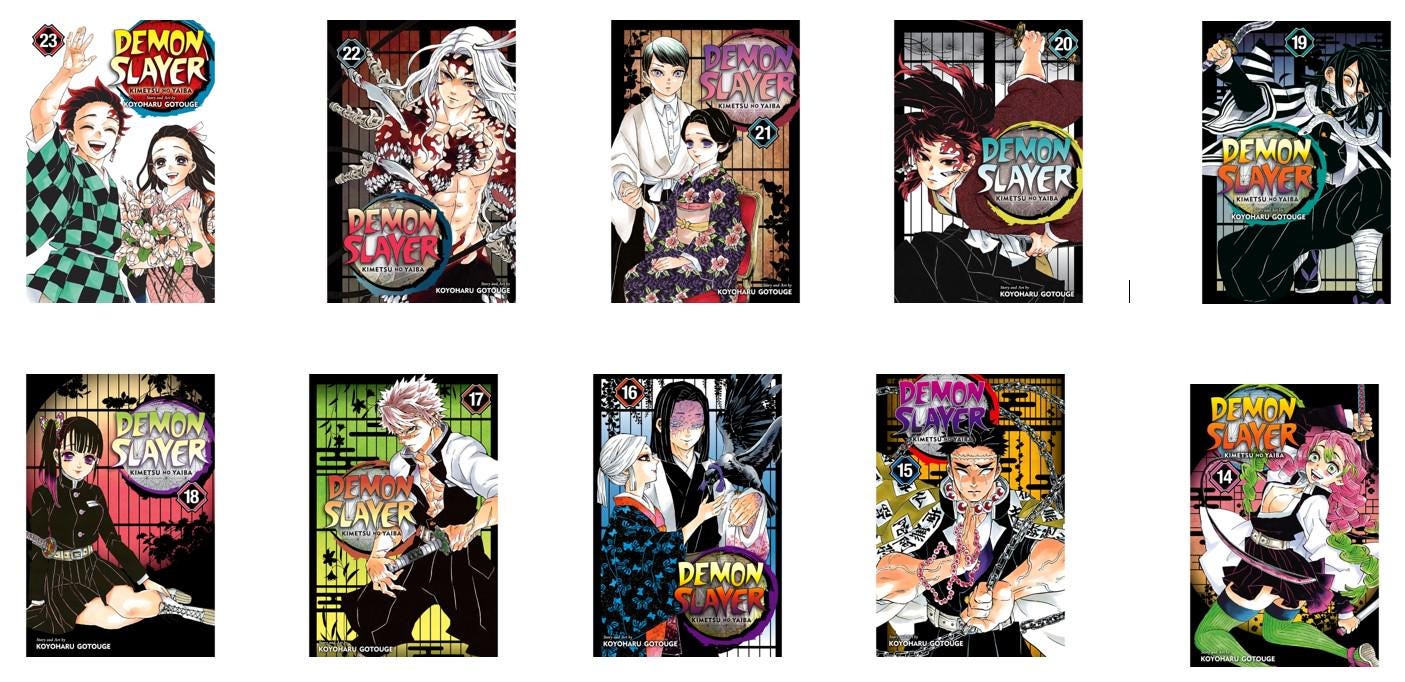 Demon Slayer Vol 1 - Vol 23 Comic Manga Loose / Full Set English