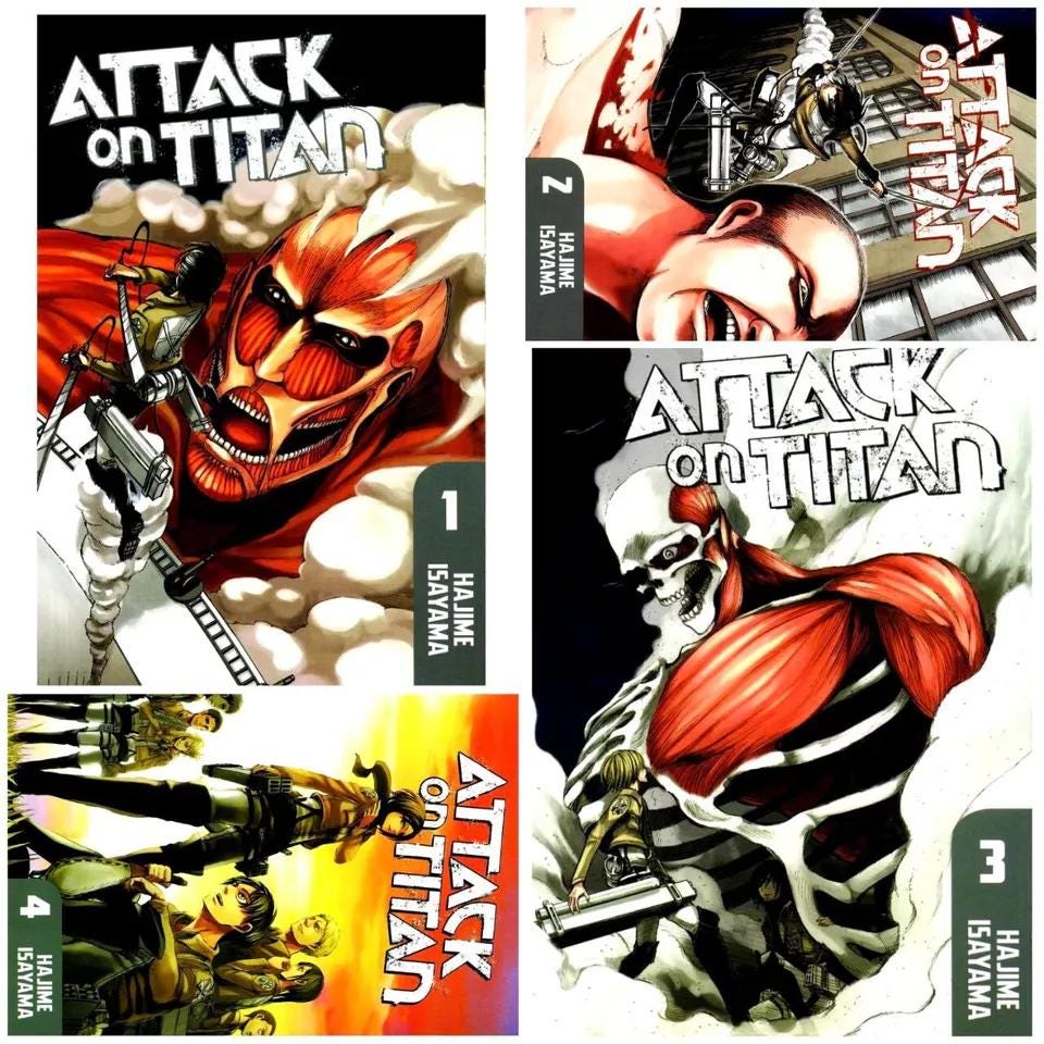 Attack on Titan Manga Comic Volume 1 - Volume 34 (end) Bulk / Fullset ...
