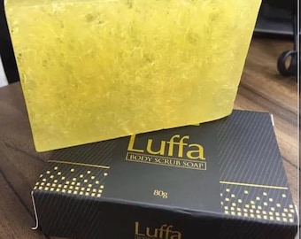 2 Boxes Original Fluffy Luffa Body Scrub Soap Remove Dirt & Dead Skin Cells - 80g/Box