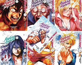 Kengan Ashura Manga Comic Vol 1-Vol 7 Conjunto completo / Versión en inglés