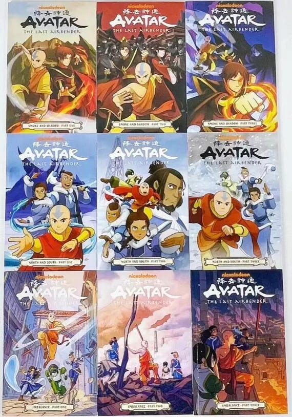 AVATAR the Last Airbender 18 Books English Version Full Complete