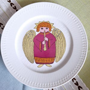 vintage plate * angel