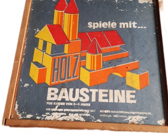 vintage construction kit * GDR building blocks