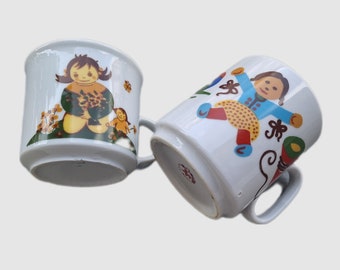 vintage cups * children's motifs