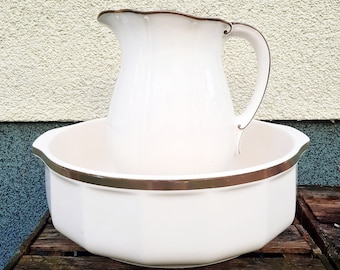 old duo wash bowl & jug