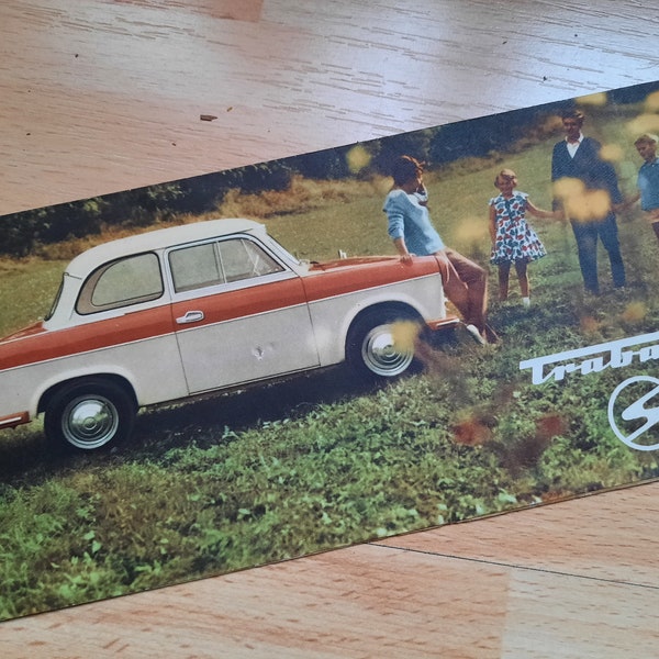 vintage Broschüre Faltblatt * Trabant