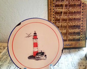 vintage plate * Lighthouse