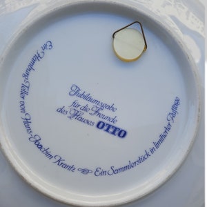 Porcelain wall plate Otto Versand Hamburg City image 2