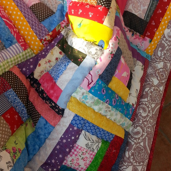 Colorful cuddly quilt