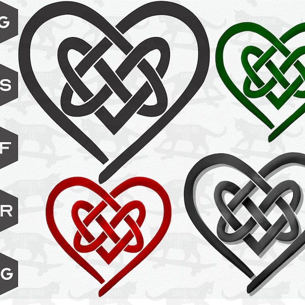 Celtic Heart Knot SVG, Celtic Knot Heart PNG