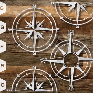 Monogram Compass Rose SVG Cut File Bundle