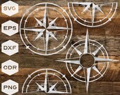 Monogram Compass Rose SVG No Letters Version