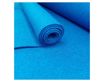 Wollfilz enzian blau meliert 2mm Filzplatten