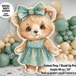 Adorable Baby Girl Bear Decor for Your Woodland-Themed Baby Shower!