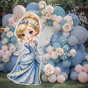 Princess Cutout Printable – Life Size Party Decoration, Princess Birthday, Baby Shower, Nursery Wall Decor