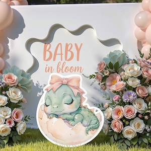 Jurassic park Life Size Printable Dinosaur Cutout – 90 cm Girl Dino Prop, Digital Backdrop for Baby Shower, Birthday, cardboard cutout
