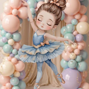 standee/ballerina/ballerina png/cardboard cutout/Lifesize cutout/ballerina gift/ballerina decoration/sweet one birthday/Printable Ballerina