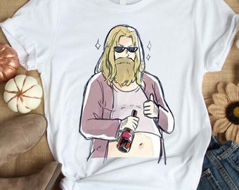 Funny Marvel Avengers Endgame Fat Thor Sit T Shirt Etsy
