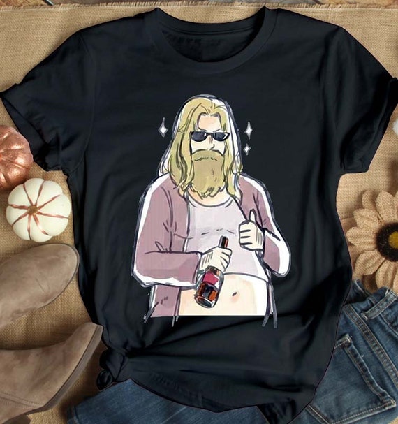 Funny Marvel Avengers Endgame Fat Thor With Black Glass Eye T Shirt
