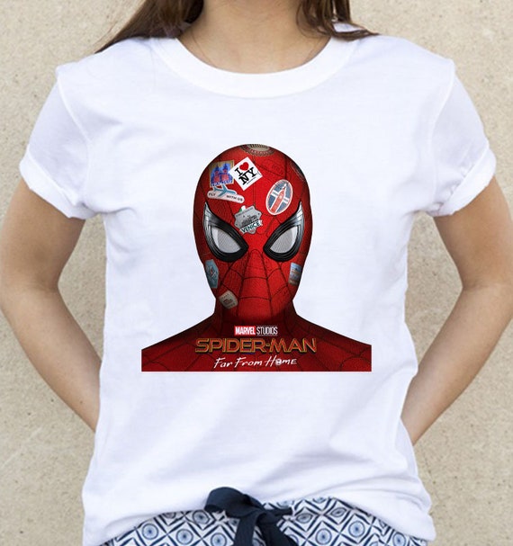 TV Spiderman Spider Man Face Mask Movie parody T Shirt Kids Size