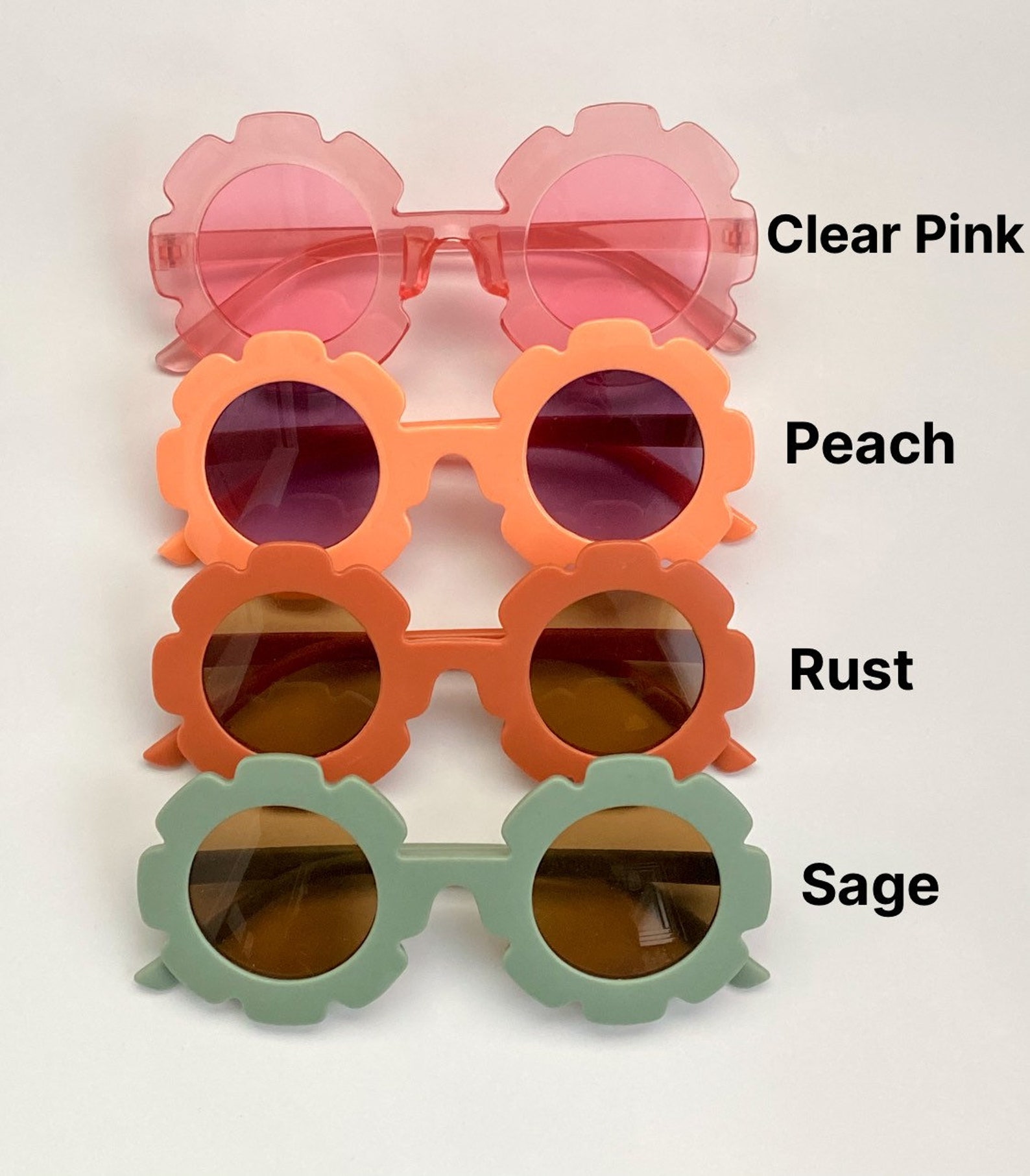Childrens Personalized Flower Sunglasses Custom Name Etsy